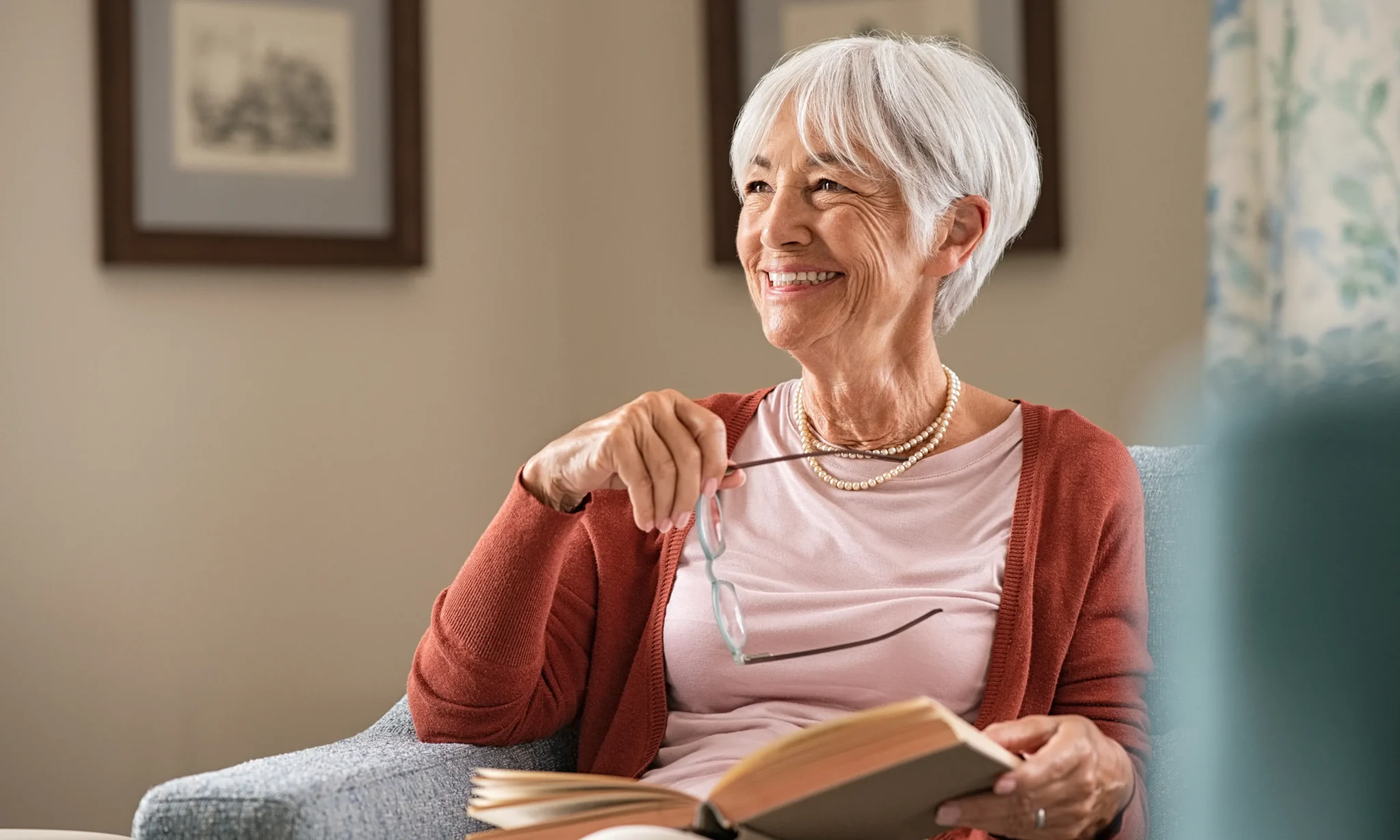 Patient Smiling with New Dentures